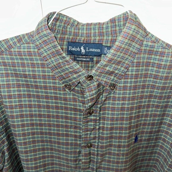 Polo Ralph Lauren Other - Ralph Lauren Polo Custom Fit Button Down Plaid Size XL Green Blue Red